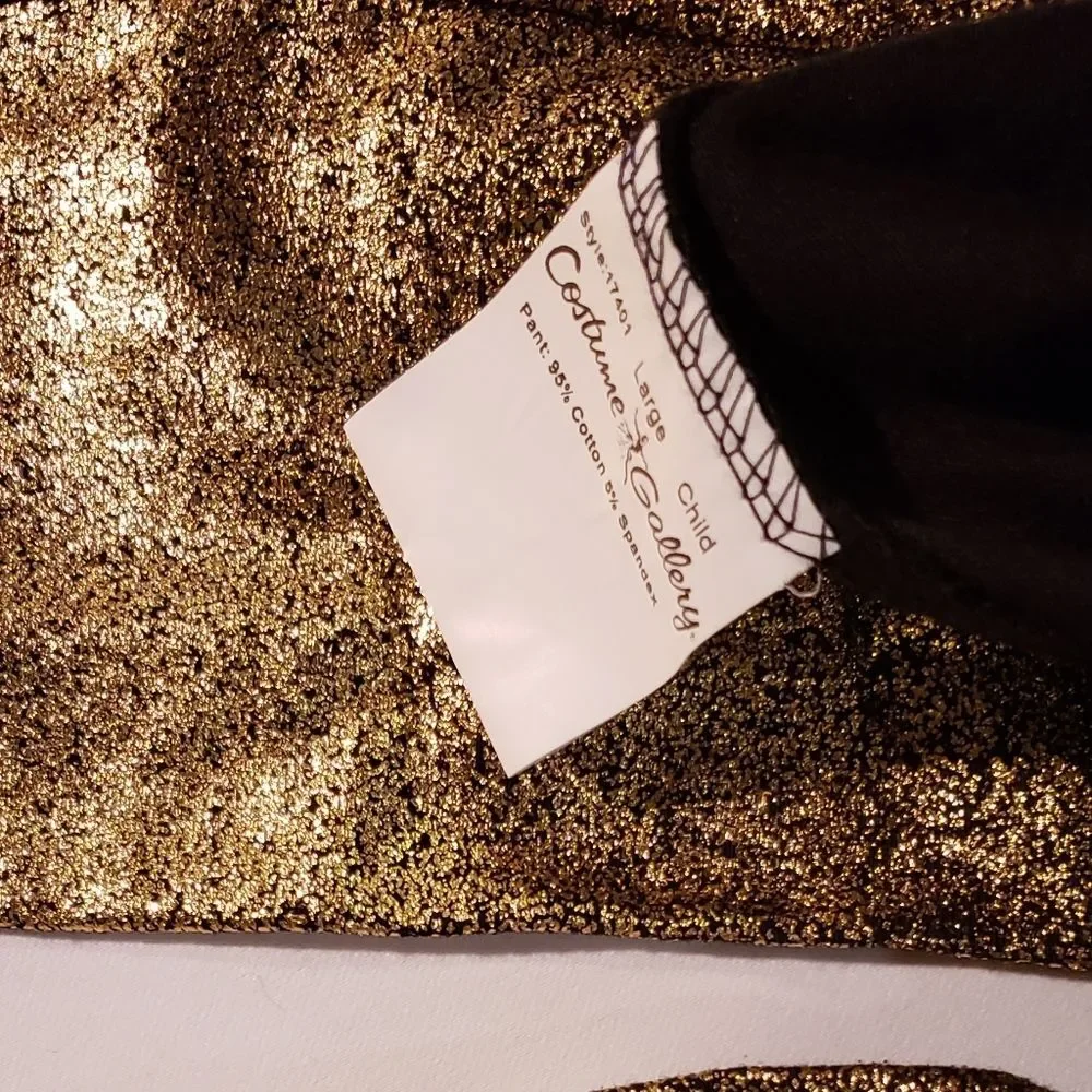 Hip Hop Dance Costume, Black & Gold, Child Large, Costume Gallery